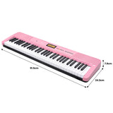 Karrera 61-Key Electronic Keyboard with LCD and Touch Response in Pink CHJ-291 - Front View