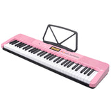 Karrera 61-Key Electronic Keyboard with LCD and Touch Response in Pink CHJ-291 - Top-Down View