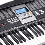 Karrera 61-Keys Electronic Keyboard Piano with Stand - Black
