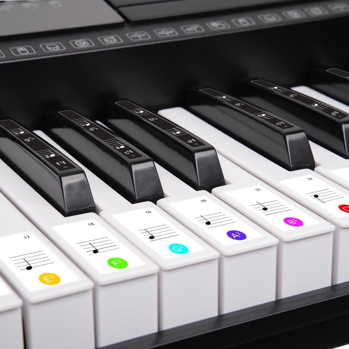 Karrera 61-Keys Electronic LED Keyboard Piano with Stand - Black