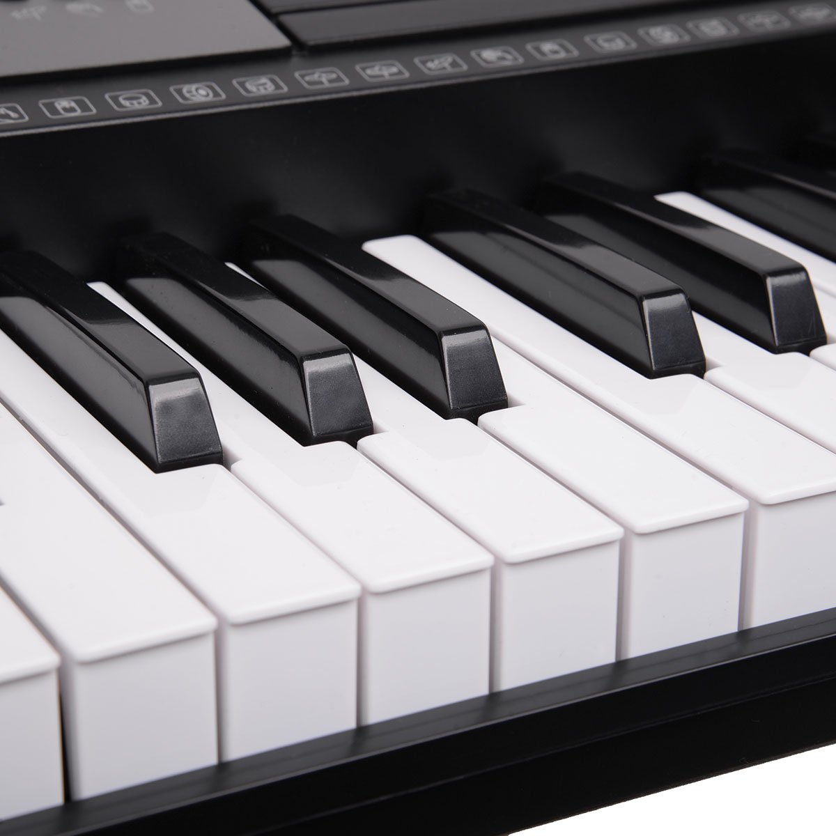 Karrera 61-Keys Electronic LED Keyboard Piano with Stand - Black