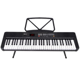 Karrera 61-Key Electronic Piano Keyboard with LED and Folding Stand in Black CHJ-SD1