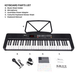 Karrera 61-Key Electronic Piano Keyboard with LED and Folding Stand in Black CHJ-SD1 - Extra Image