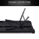 Karrera 61-Key Electronic Piano Keyboard with LED and Folding Stand in Black CHJ-SD1 - Extra Image