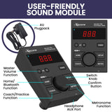 Karrera 18S Electronic Drum Kit Mesh Pads 8in Snare Bluetooth Sounds USB/MIDI Output Kick Pedals Drum Coach & Metronome - Close-Up Angle