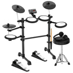 Karrera TDX-16 Electronic Drum Kit with LCD, Toms, Snares Quiet Mesh Pads & Pedals, Adjustable Stool, Headphones
