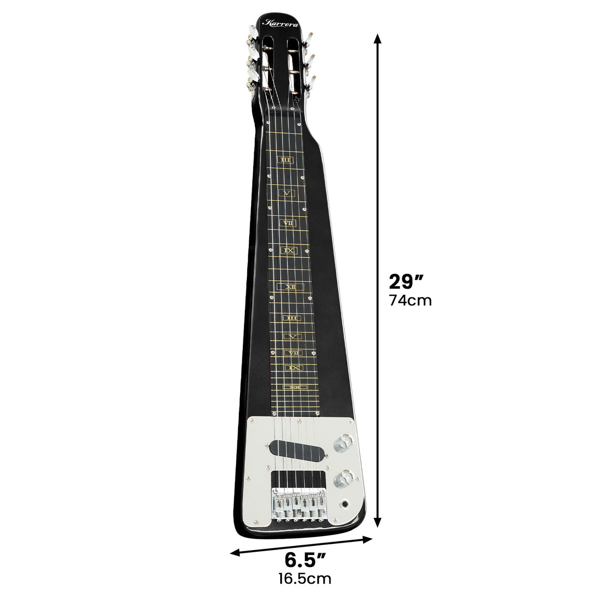 Karrera 29-Inch Electric Lap Steel Guitar - Sleek Black Finish