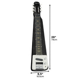 Karrera 29-Inch Electric Lap Steel Guitar - Sleek Black Finish - Side View
