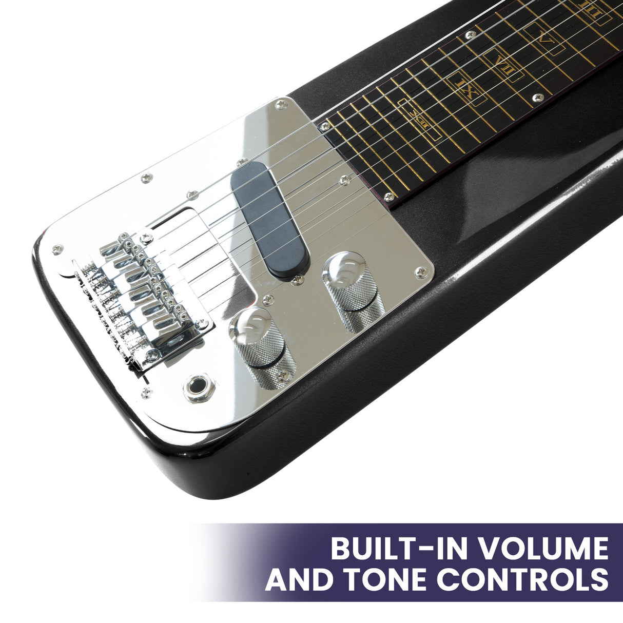 Karrera 29-Inch Electric Lap Steel Guitar - Sleek Black Finish