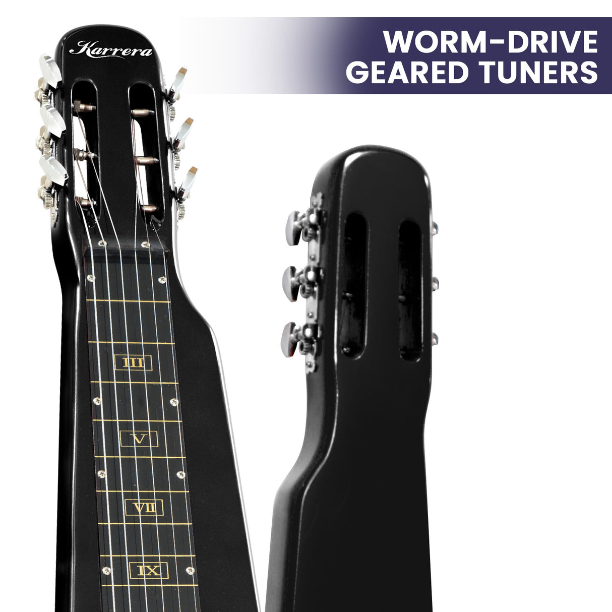 Karrera 29-Inch Electric Lap Steel Guitar - Sleek Black Finish