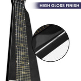 Karrera 29-Inch Electric Lap Steel Guitar - Sleek Black Finish - Low Angle