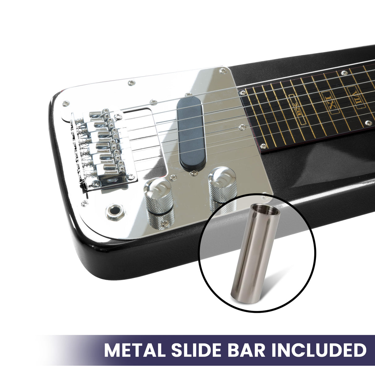 Karrera 29-Inch Electric Lap Steel Guitar - Sleek Black Finish