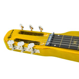 Karrera 29in 6-String Lap Steel Hawaiian Guitar - Metallic Gold - Top-Down View