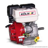 Kolner 16hp 25.4mm Horizontal Key Shaft Q Type Petrol Engine - Recoil Start - Front View
