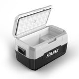 Kolner 20l Portable Fridge Freezer Cooler 12/24/240v Camping Refrigerator Black - Side View