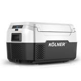 Kolner 20l Portable Fridge Freezer Cooler 12/24/240v Camping Refrigerator Black - Low Angle