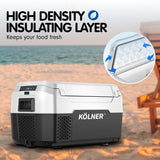 Kolner 20l Portable Fridge Freezer Cooler 12/24/240v Camping Refrigerator Black - Extra Image