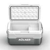 Kolner 20l Fridge Freezer Cooler 12/24/240v Camping Portable Kolner Esky Refrigerator - Grey - Rear View