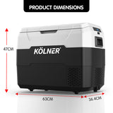 Kolner 40l Fridge Freezer Cooler 12/24/240v Camping Portable Esky Refrigerator - Black - Extra Image