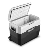 Kolner 40l Fridge Freezer Cooler 12/24/240v Camping Portable Esky Refrigerator With Trolley - Black - Side View