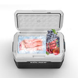 Kolner 40l Fridge Freezer Cooler 12/24/240v Camping Portable Esky Refrigerator With Trolley - Black - Close-Up Angle