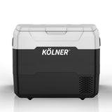 Kolner 50l Fridge Freezer Cooler 12/24/240v Camping Portable Refrigerator - Black - Side View