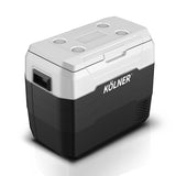 Kolner 50l Fridge Freezer Cooler 12/24/240v Camping Portable Refrigerator - Black - Top-Down View