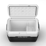 Kolner 50l Fridge Freezer Cooler 12/24/240v Camping Portable Refrigerator - Black - 45-Degree Angle