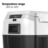 Kolner 50l Fridge Freezer Cooler 12/24/240v Camping Portable Refrigerator - Black - Extra Image
