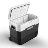 Kolner 50l Fridge Freezer Cooler 12/24/240v Camping Portable Refrigerator With Trolley - Black - Side View