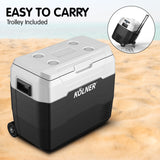 Kolner 50l Fridge Freezer Cooler 12/24/240v Camping Portable Refrigerator With Trolley - Black - Extra Image