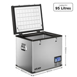 Kolner 95l Portable Fridge Chest Freezer With Lcd Panel - Rv Vehicle Camping Refrigerator - Rear View