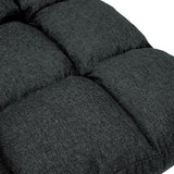 Sarantino Adjustable Floor Gaming Lounge Faux Linen Chair Sofa 100 X 50 X 12cm Black - Side View