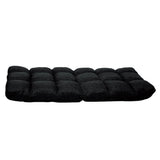 Sarantino Adjustable Floor Gaming Lounge Faux Linen Chair Sofa 100 X 50 X 12cm Black - 45-Degree Angle