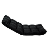 Sarantino Adjustable Floor Gaming Lounge Faux Linen Chair Sofa 100 X 50 X 12cm Black - Rear View