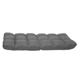 Sarantino Adjustable Floor Gaming Lounge Faux Linen Chair Sofa 100 X 50 X 12cm Dark Grey - 45-Degree Angle