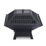 Wallaroo Portable Outdoor Fire Pit for BBQ, Grilling, Cooking, Camping - Side View
