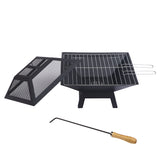Wallaroo Portable Outdoor Fire Pit for BBQ, Grilling, Cooking, Camping - Top-Down View