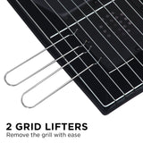 Wallaroo Portable Outdoor Fire Pit for BBQ, Grilling, Cooking, Camping - Rear View