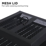 Wallaroo Portable Outdoor Fire Pit for BBQ, Grilling, Cooking, Camping - Close-Up Angle