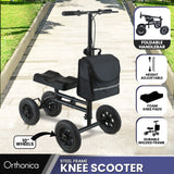 Orthonica Mobility Steel Knee Scooter Walker Steerable Ergonomic Foldable Scooter 10-inch Wheels Height Adjustable Steel Frame 136kg Weight Capacity - Extra Image