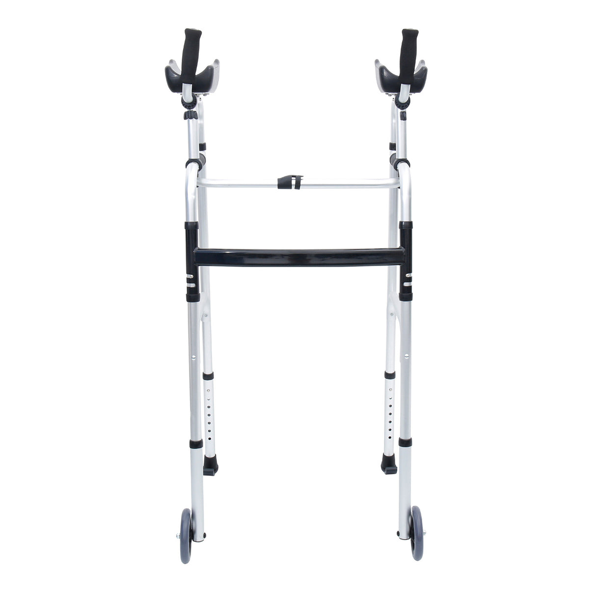 Orthonica Folding Rollator Walker Aluminium Adjustable Handles With Cane Box