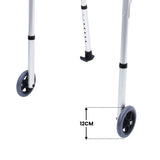 Orthonica Folding Rollator Walker Aluminium Adjustable Handles With Cane Box - Close-Up Angle