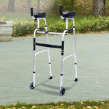 Orthonica Folding Rollator Walker Aluminium Adjustable Handles With Cane Box - Extra Image