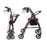 Orthonica Foldable Steel Frame Rollator 4-Wheel Walker - Top-Down View