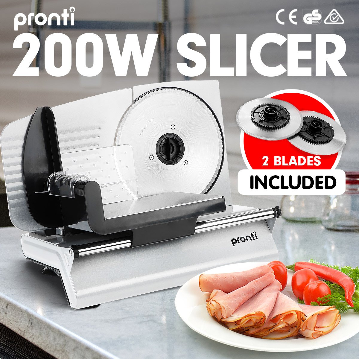 Versatile 200W Electric Meat and Food Slicer for Home Use