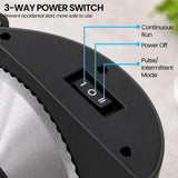 Pronti Electric Deli and Food Slicer with Adjustable Thickness - Black - Close-Up Angle