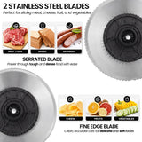 Pronti Electric Deli and Food Slicer with Adjustable Thickness - Black - Low Angle