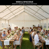 Wallaroo 12m x 6m outdoor event marquee carport tent - Rear View