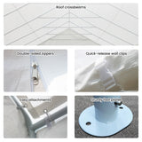 Wallaroo 12m x 6m outdoor event marquee carport tent - Low Angle